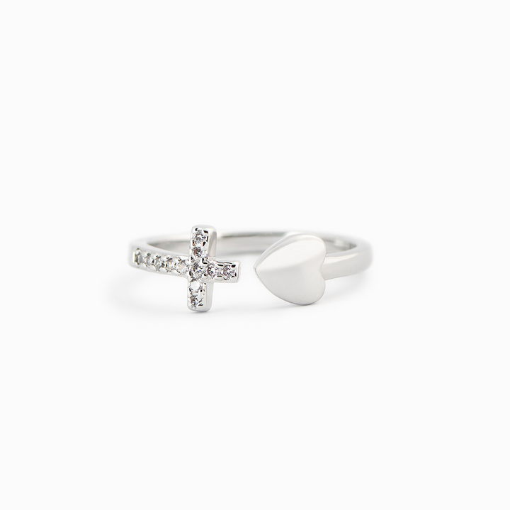 Cross Heart Ring