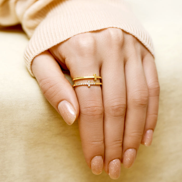 Twin Cross Ring