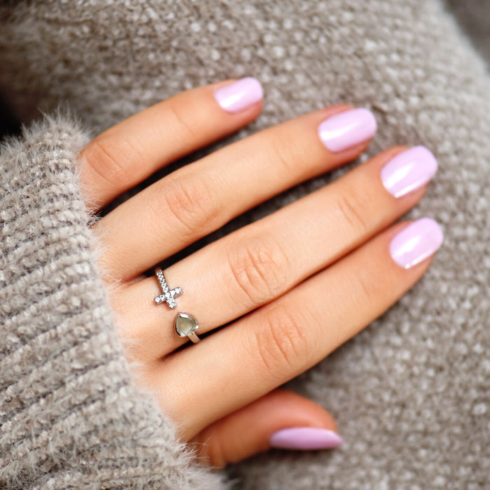 Cross Heart Ring